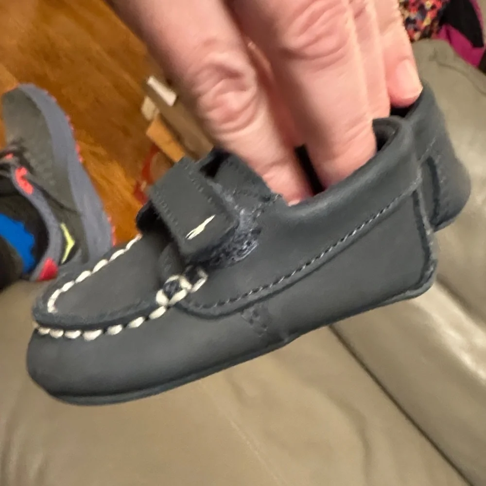 Ralph Lauren Navy Kids Moccasins